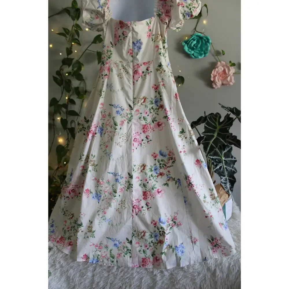 Altar’d State Floral Puff Sleeve Maxi Dress Size Small msrp 99 - Picture 16 of 16